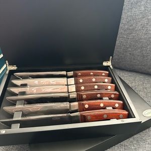 Trudeau - Steak Knives With Pakka Wood Handle (Set Of 6)